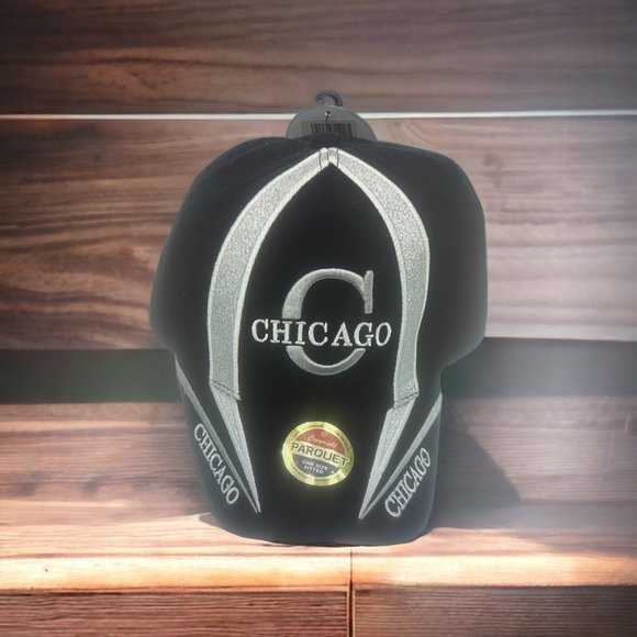 Chicago Script Baseball Cap - Ivory & Dark Green